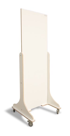 Mobile wall screen ( birch with hpl white)