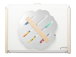 Draaischijf Spiegelplaat Glitter (wit)